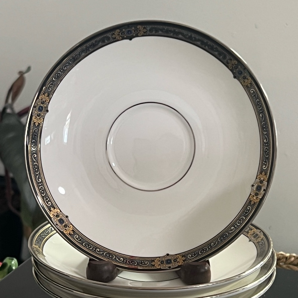 Lenox Vintage Jewel Saucer 6”  New set of 5